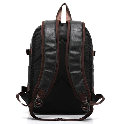 Leather Backpack and Book Bag