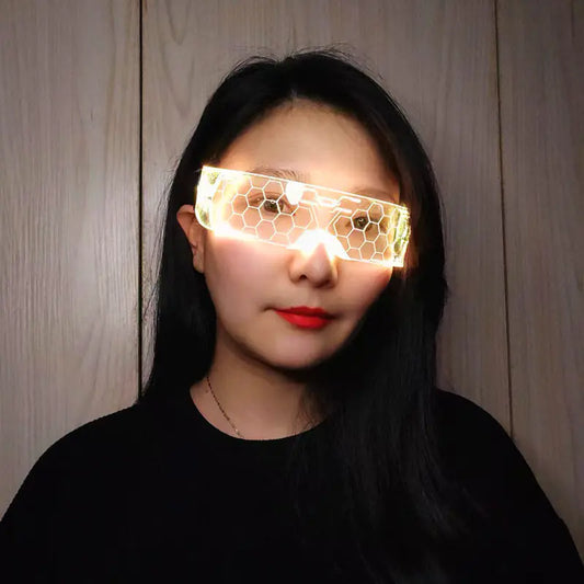 Colorful LED Bouncing Disco Glasses