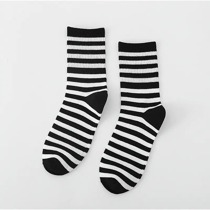 Striped Black Sports Socks for All Occasions