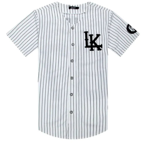 Unisex LK  Hip Hop Striped T-Shirt Baseball Jersey