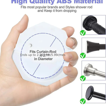 2pcs Adhesive Shower Curtain Rod Tension Holders