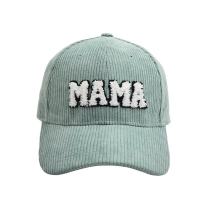 Embroidered Corduroy Baseball Cap for Parents and Kids