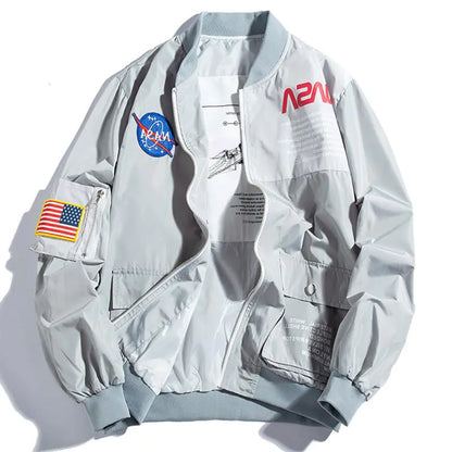 Men's Casual Jacket - Loose Fit Cotton Baseball Coat