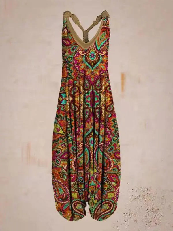 Women's Bohemian Loose Harem Jumpsuit