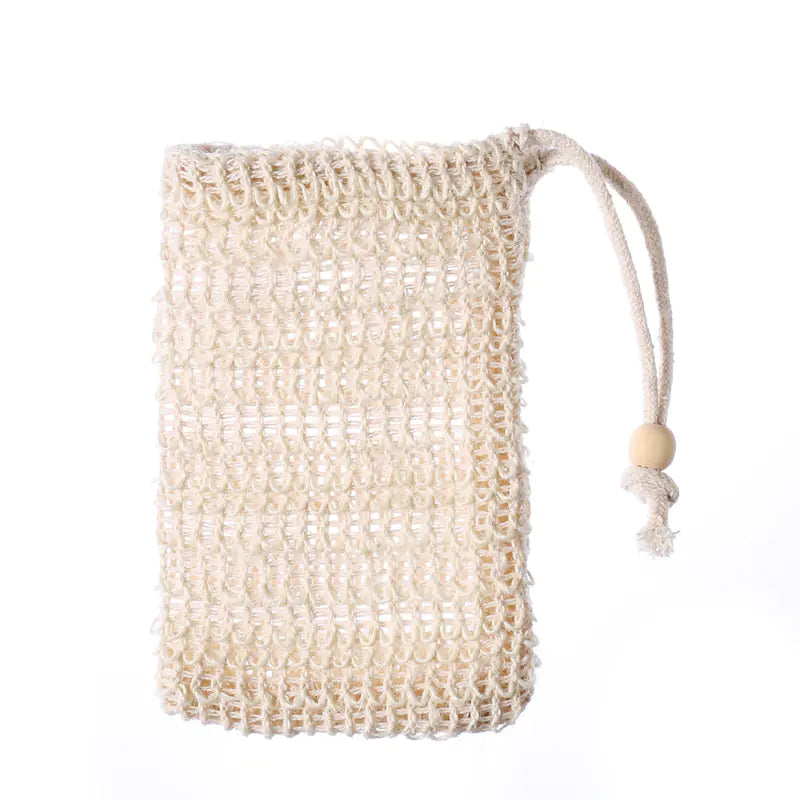 Hemp Soap Bag with Drawstring for Bubble Bath