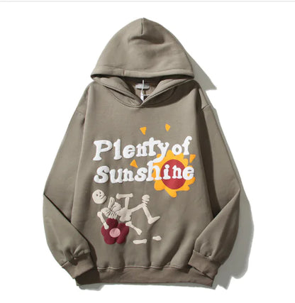 Hip Hop Retro Cartoon Print Hoodie