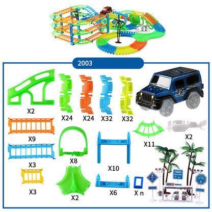 Electric Light 2-in-1 Track Car Set for Kids