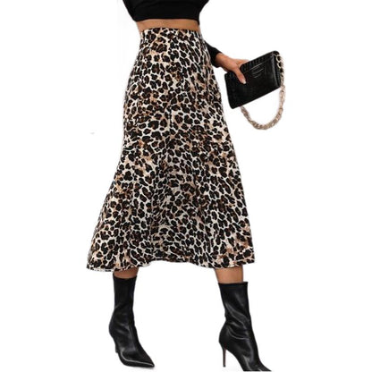Women's A- Line High Waist Midi Skirt