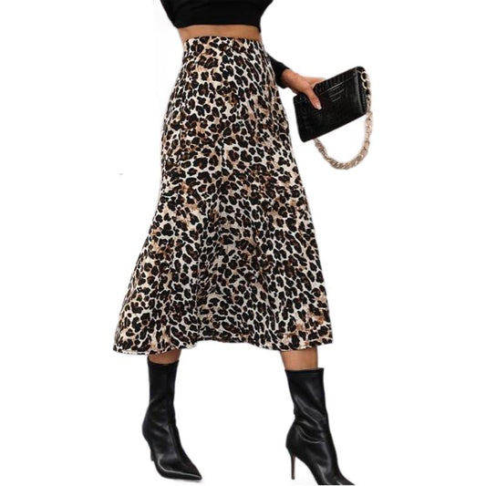 Women's A- Line High Waist Midi Skirt