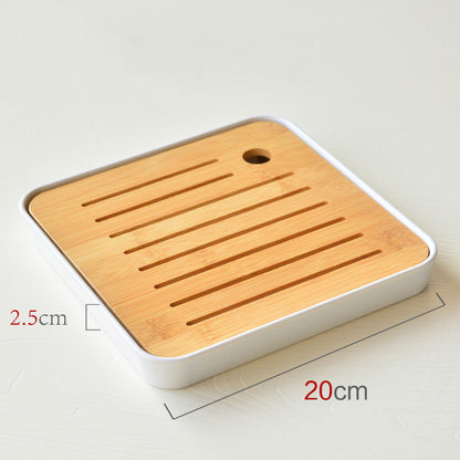 Bamboo Melamine Tea Tray for Japanese Kung Fu Tea Set
