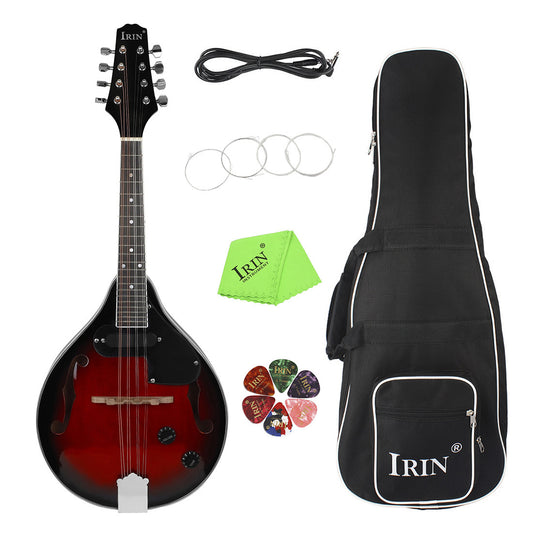 Red Black Edge Eight Strings Electric Mandolin