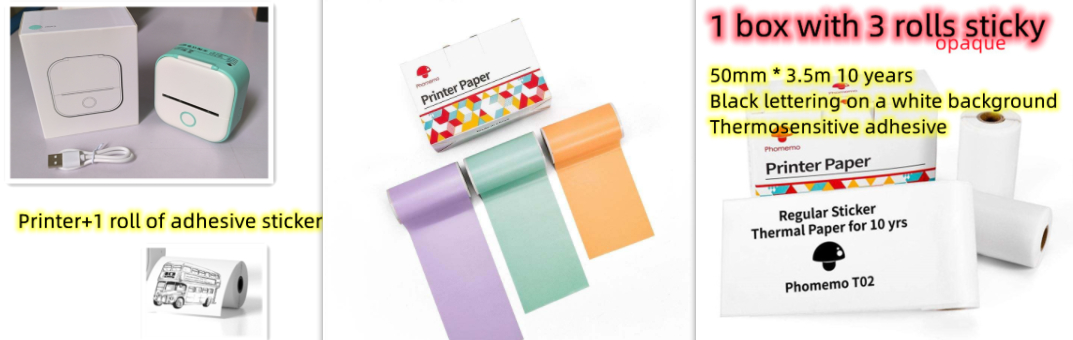 Mini Bluetooth Label & Photo Printer