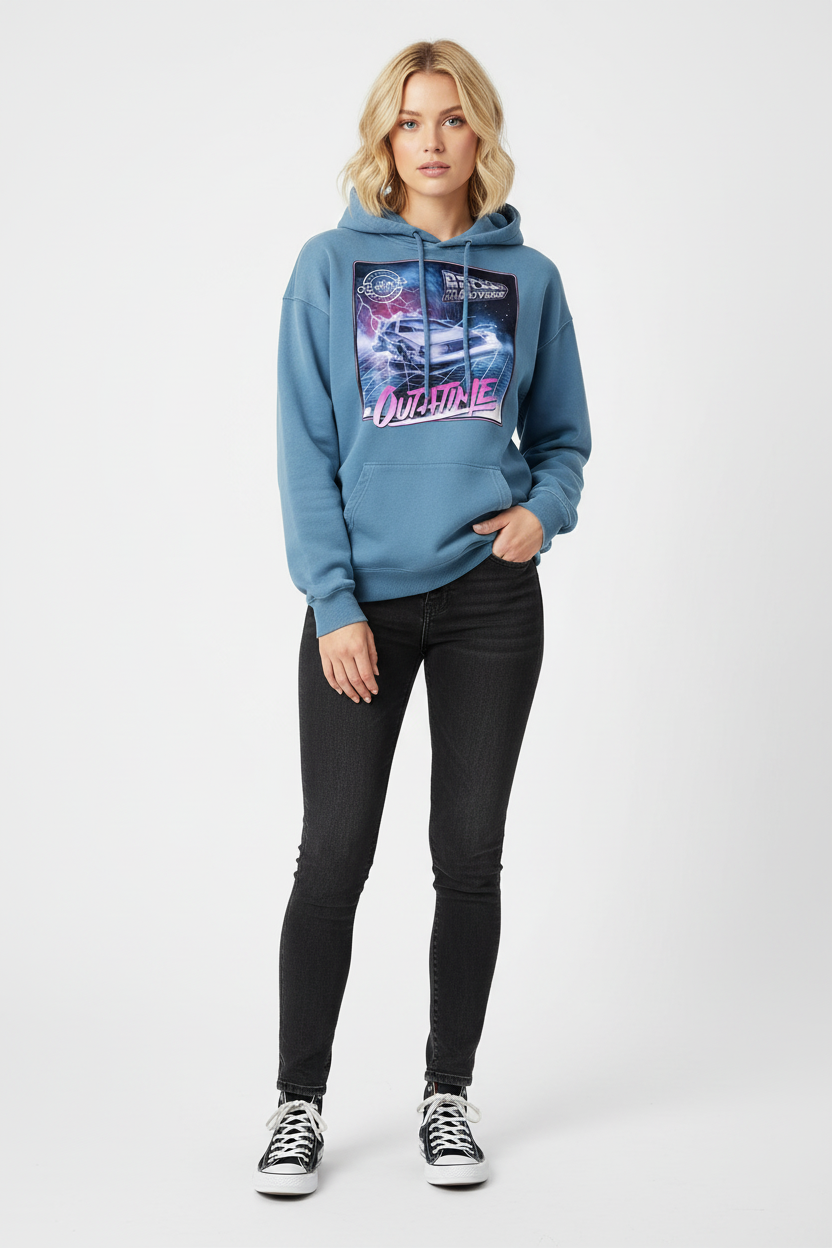 "Out of Time " Heavyweight Sunfade Oversized Hoodie