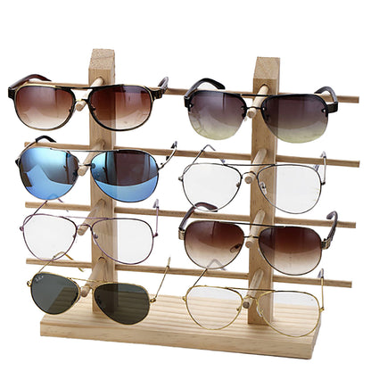 Wooden Multi-Layer Sunglasses Display Rack