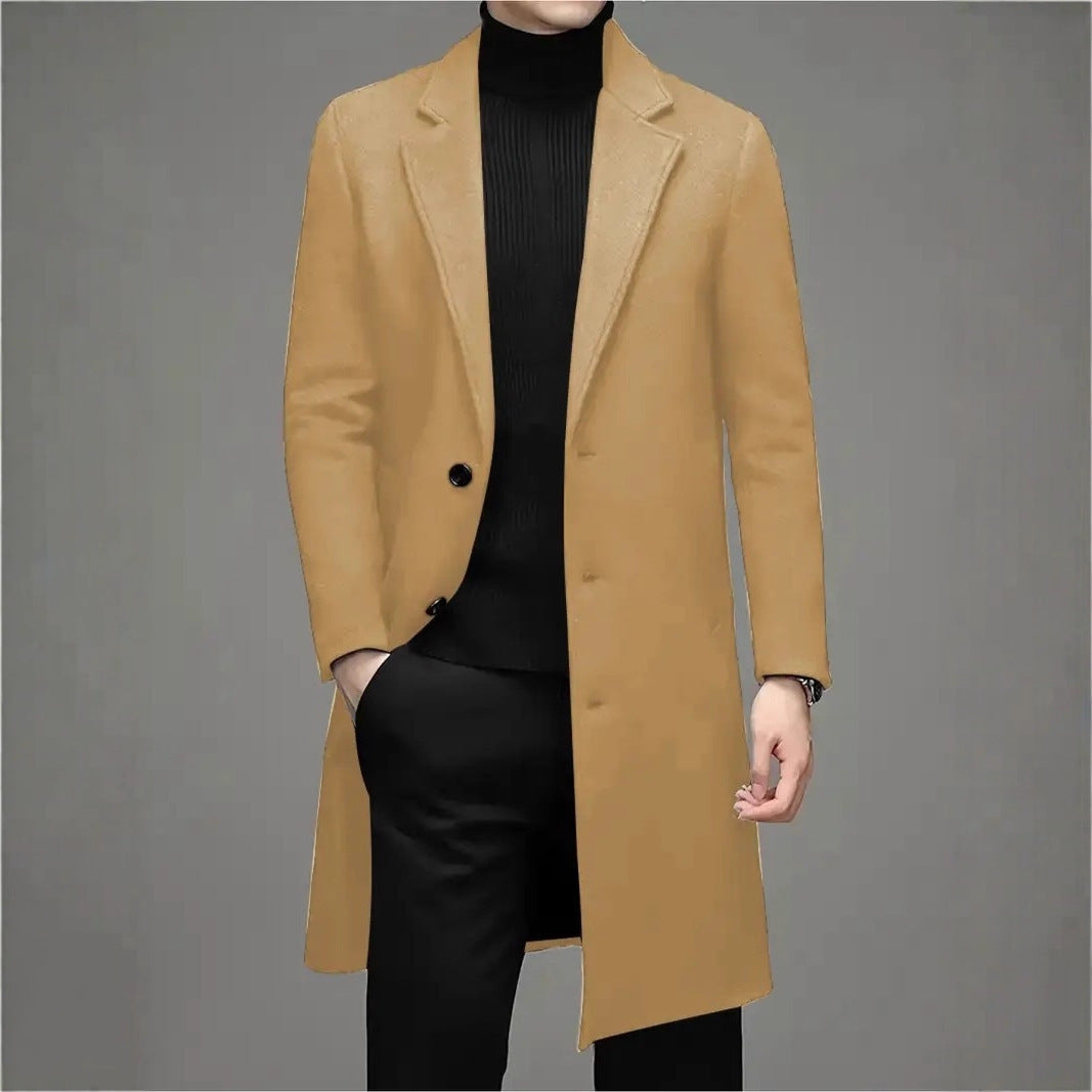 Men's Casual Slim-fit Woolen Coat