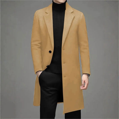 Men's Casual Slim-fit Woolen Coat