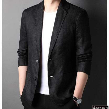 Men's Spring And Summer Thin Linen Leisure Suit