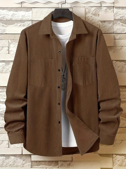Men Spring Button Jacket Coat