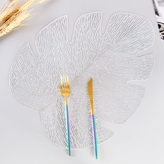 Elegant Tropical Monstera Dining Mat - Heat Protective