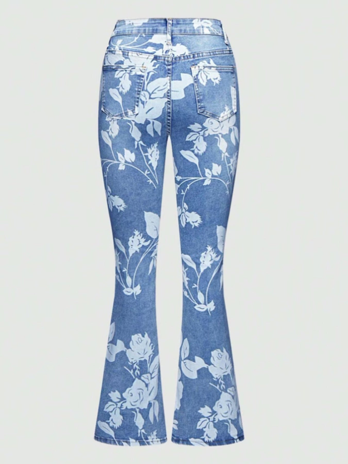 Women's Floral Denim Pants