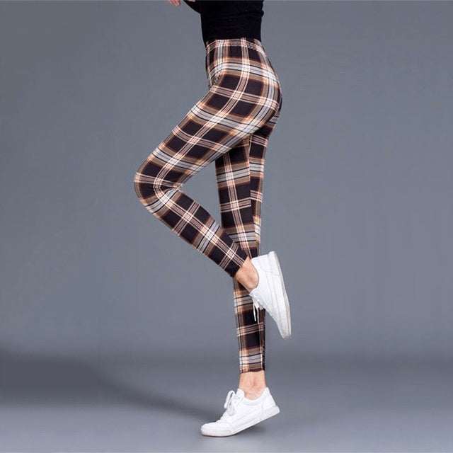 Women's Plaid Leggings Leggings