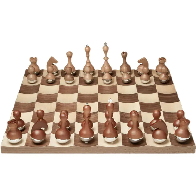 High-End Wooden Creative Chess Set for Home