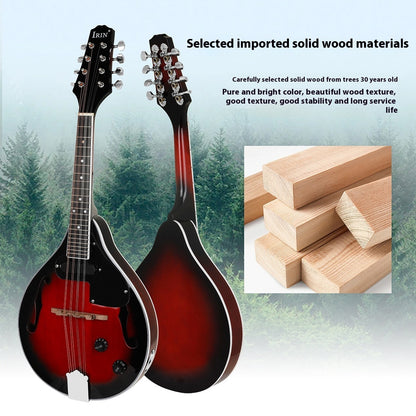 Red Black Edge Eight Strings Electric Mandolin