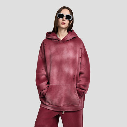 Loose Wash Worn-out Fleece Sweater