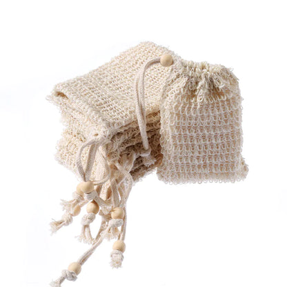 Hemp Soap Bag with Drawstring for Bubble Bath
