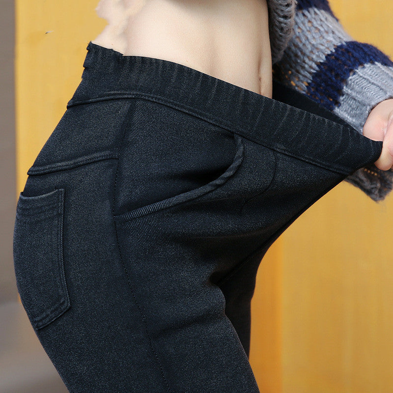 Women's Vintage Stretch Zip High Waist Jeans