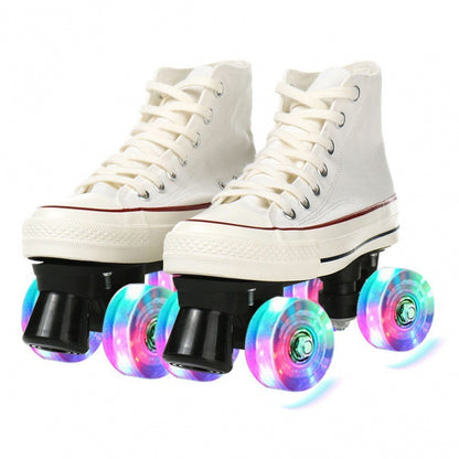 Unisex Canvas Quad Roller Skates For Men And Women