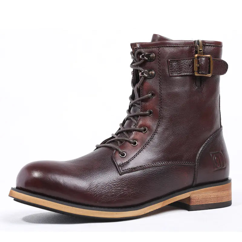 Men's Classic British Round Toe Leather Boots