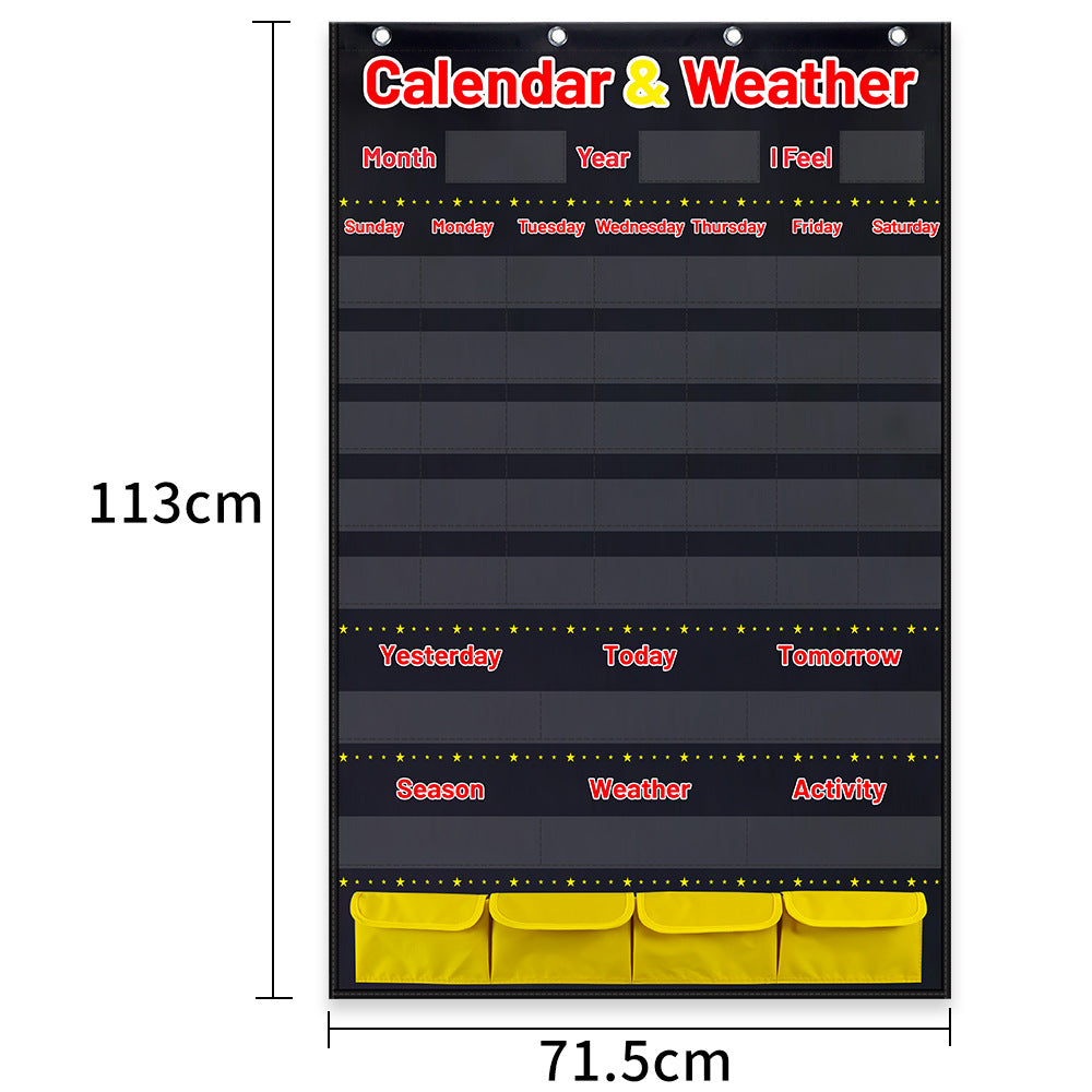 Weather Calendar Teaching Tool with Cards and Pouch