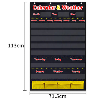 Weather Calendar Teaching Tool with Cards and Pouch