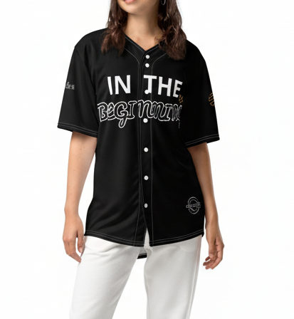The Beginning Baseball Jersey - Black