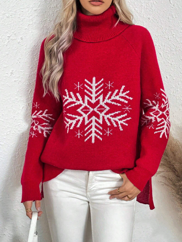 Women's High Collar Christmas Sweaters