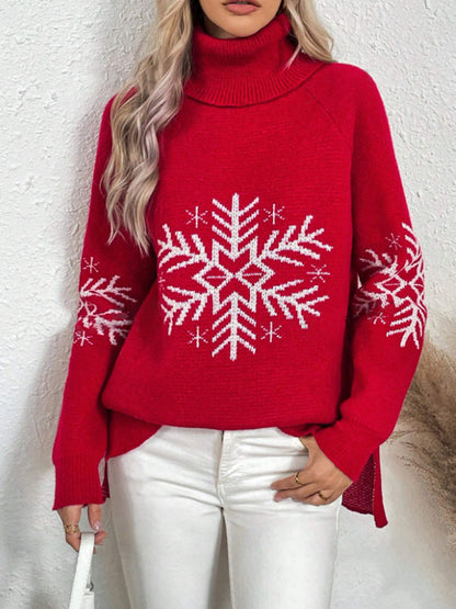 Women's High Collar Christmas Sweaters