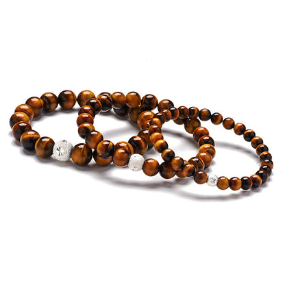 Natural Tiger Eye Bracelet with S925 Silver Jewelry