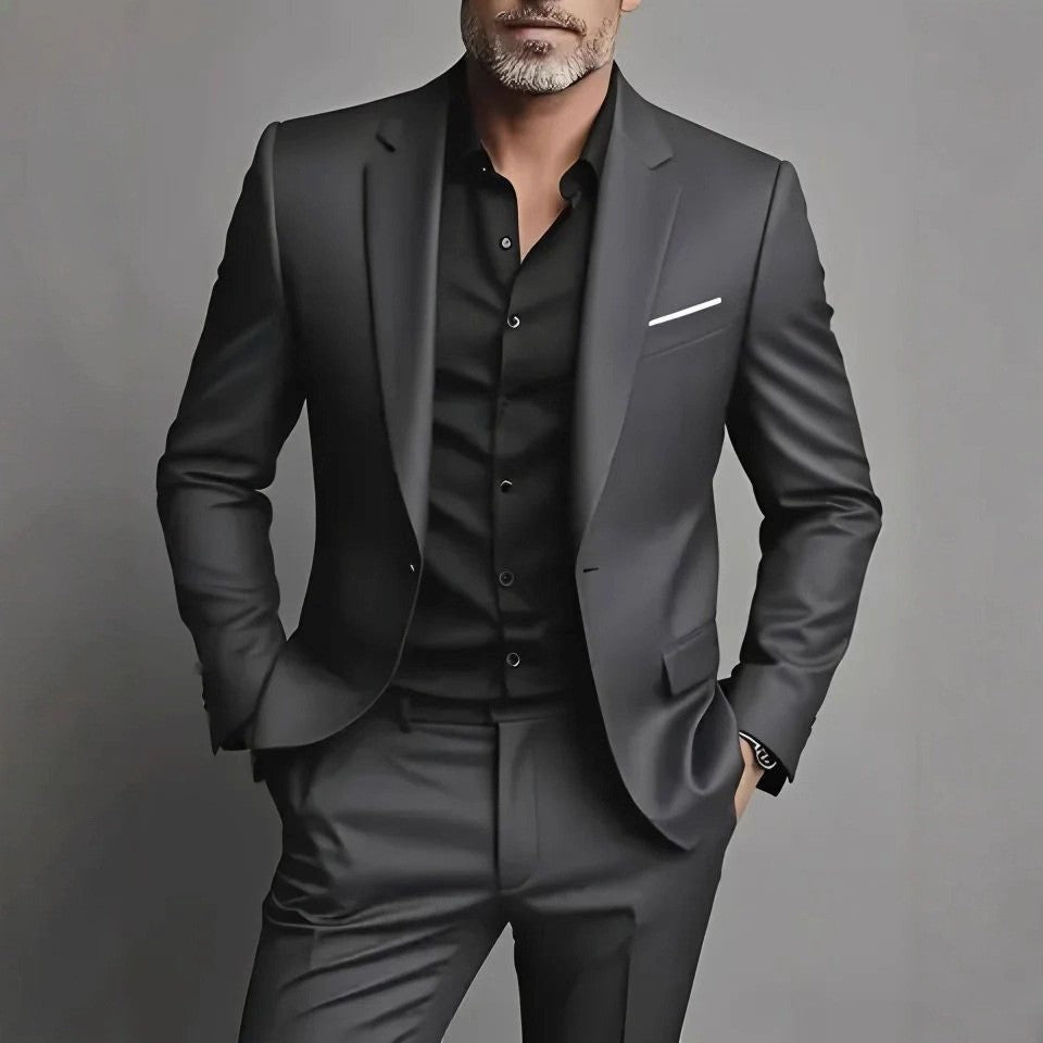 Men's Slim-fitting Three-piece Business Suit