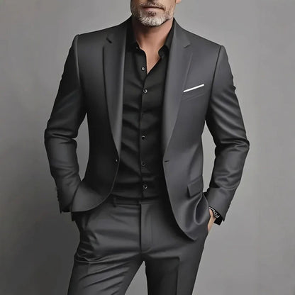 Men's Slim-fitting Three-piece Business Suit