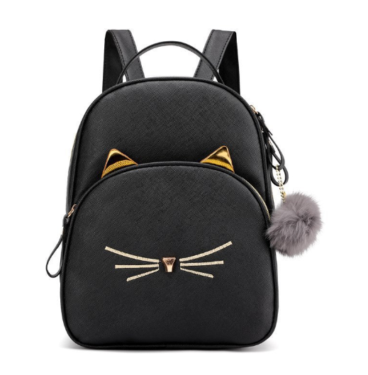 Cat Leather Backpack