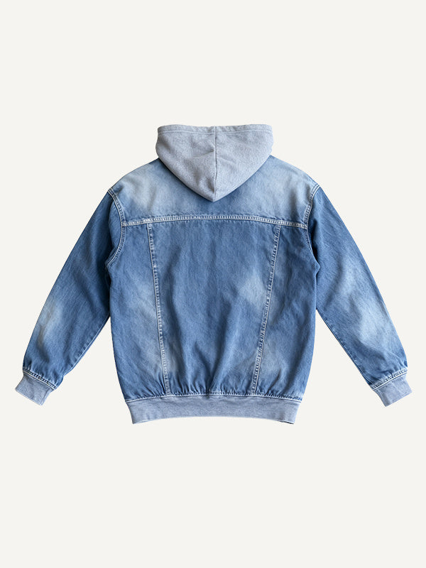 Denim Hooded Sweater