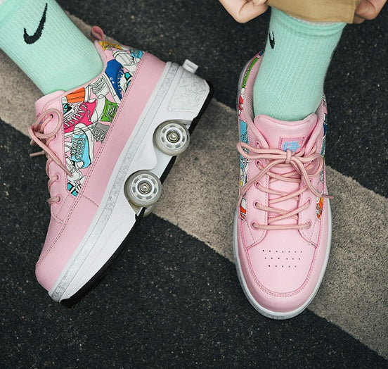 Double-row Heelys Roller Skating - The Skating Shoes