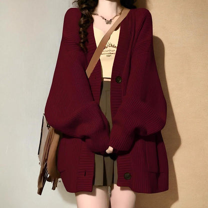 Retro Casual Laid-back Sweater Coat