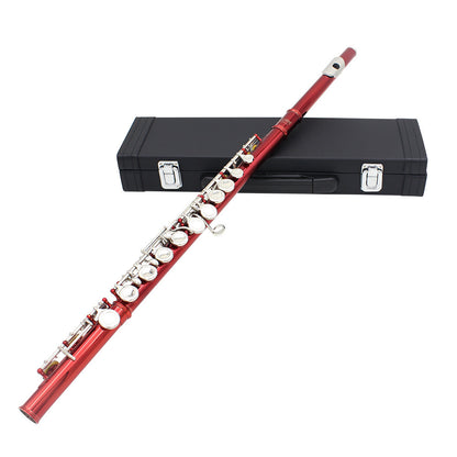 Flute 16 Holes Flute C Key White Copper Tube Body Leather Box Suitable For Beginners Grading Performance