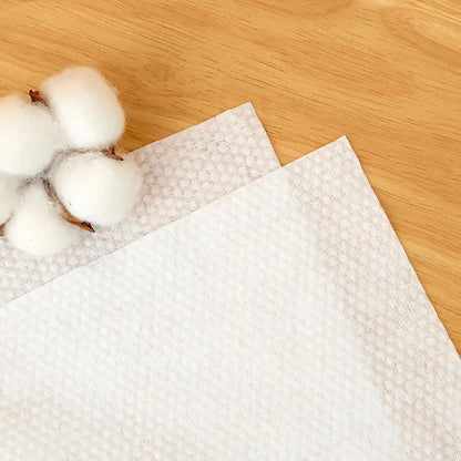 Disposable Cotton Facial Wash Towels - 50 pcs Pack