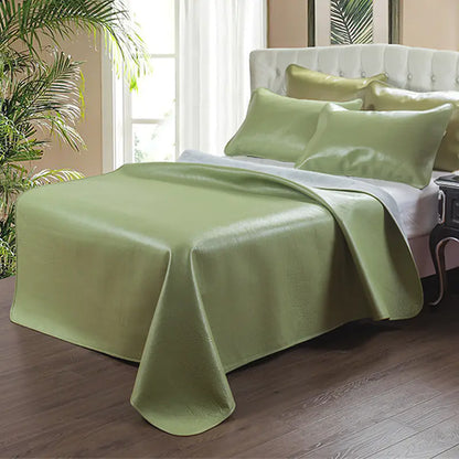 Premium Solid Color Buffalo Leather Mat Set (3 Pieces)