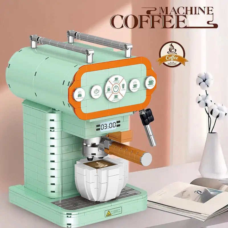DIY Assembled Building Blocks - Mini Coffee Machine Toy