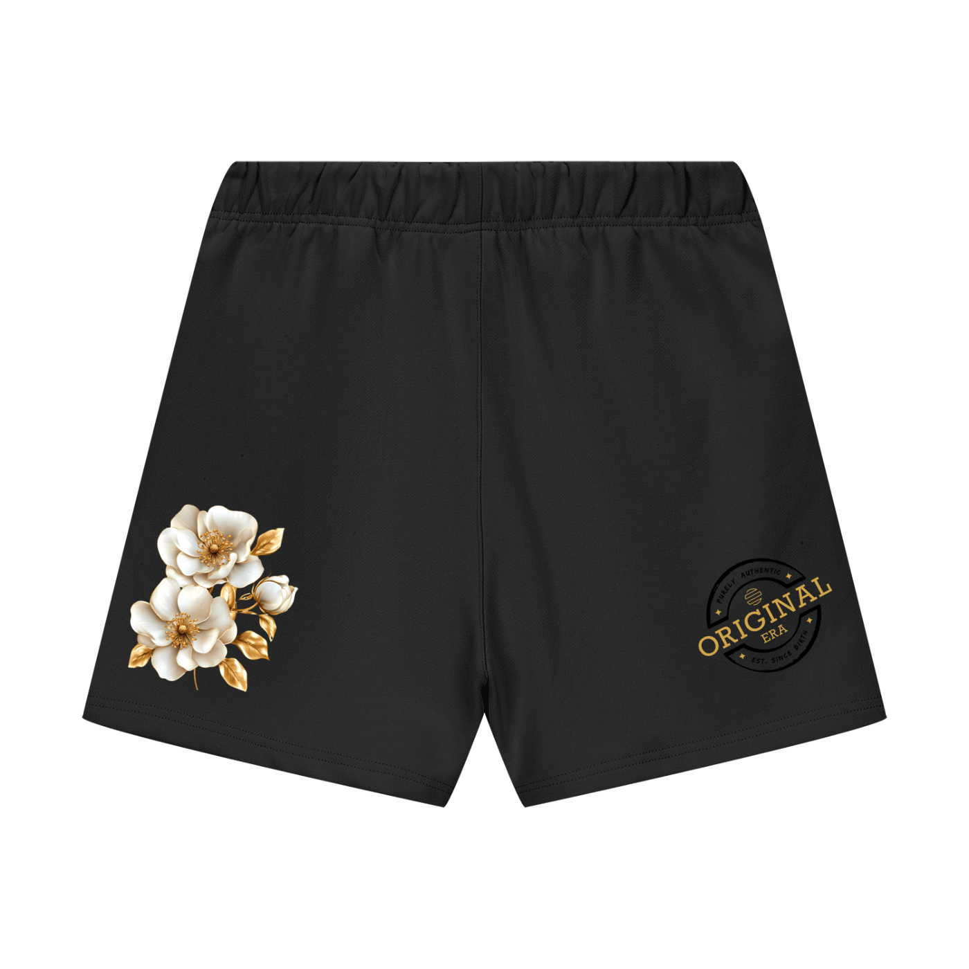 Unisex Floral Heavyweight Fleece Loose Fit Shorts