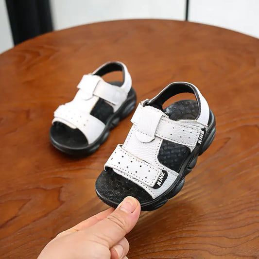 Children's Leather Beach Sandals - Breathable & Comfortable